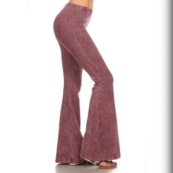 Chatoyant Pants - Chatoyant Mauve Flare Stretch Lounge Yoga Pants